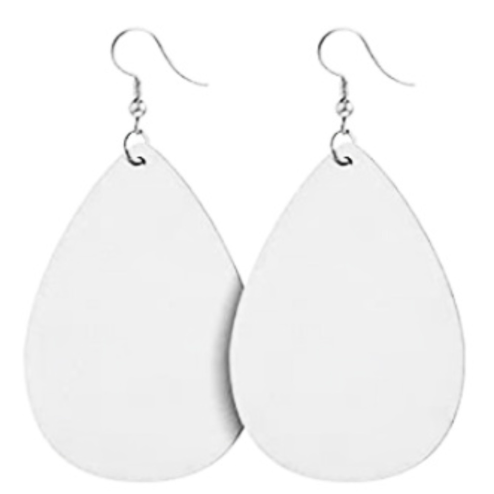 Handmade Vegan Leather Teardrop Dangle Set NWT